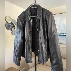 Black Alfani Women’s Leather Jacket (XL)